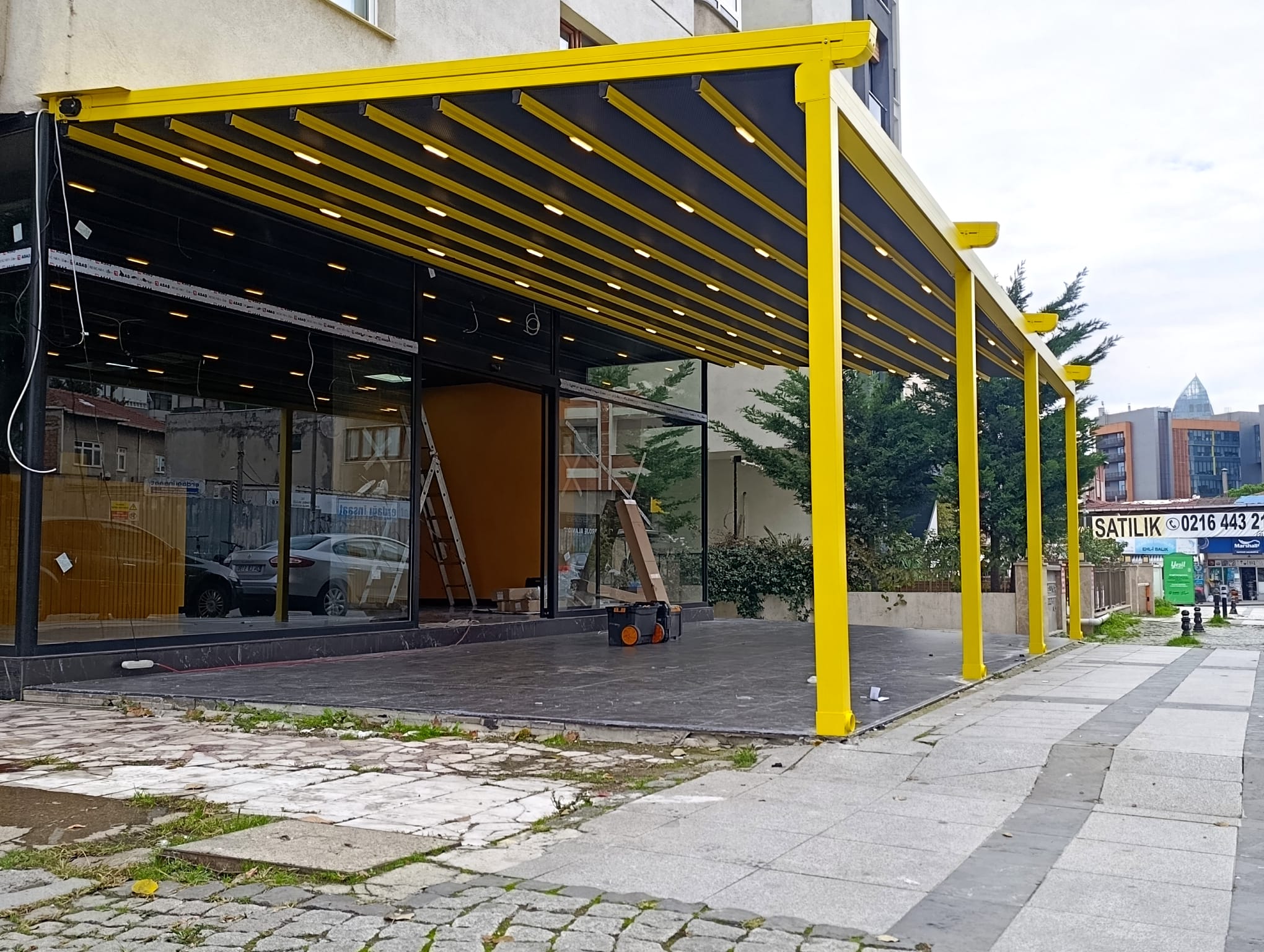 6x4 Cafe Restoran Teras Otomatik Tavan Sistemi 24 m2 - Görsel 2