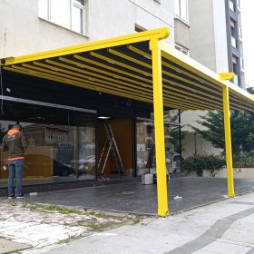 6x4 Cafe Restoran Teras Otomatik Tavan Sistemi 24 m2