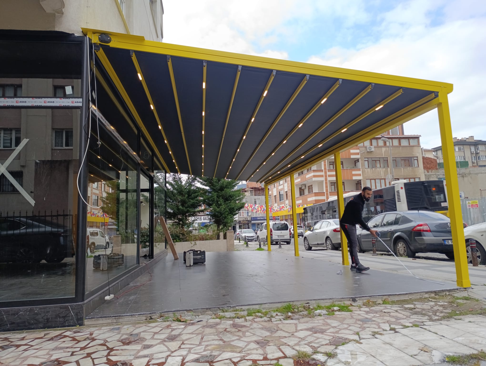 6x4 Cafe Restoran Teras Otomatik Tavan Sistemi 24 m2 - Görsel 5